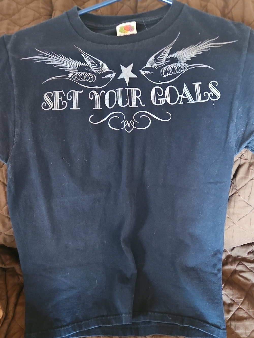 Set Your Goals Graphic Tee - Black